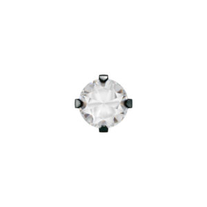 Erstohrstecker System 75 Noir schwarz, weiß 4mm Studex