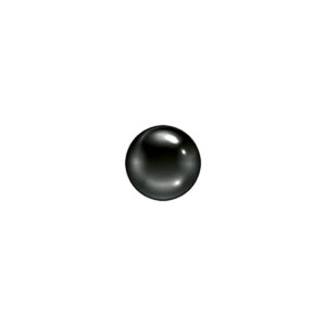 Erstohrstecker System 75 Noir schwarz, Kugel 3mm Studex
