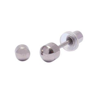 Ohrlino Erstohrstecker Titan, Zylinder abgerundet 4mm