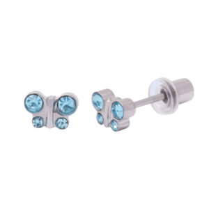Ohrlino Erstohrstecker Schmetterling, hellblau