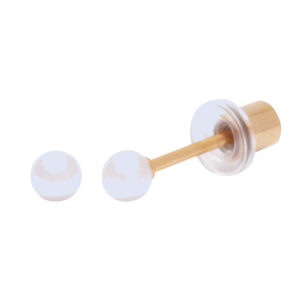 Ohrlino Erstohrstecker Perle 3mm auf Stift, gelb