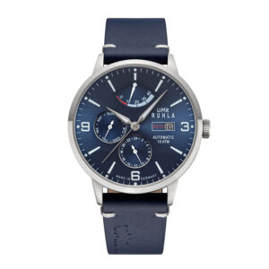 Uhren Manufaktur Ruhla - Automatik-Uhr mit Gangreserve - blau - made in Germany