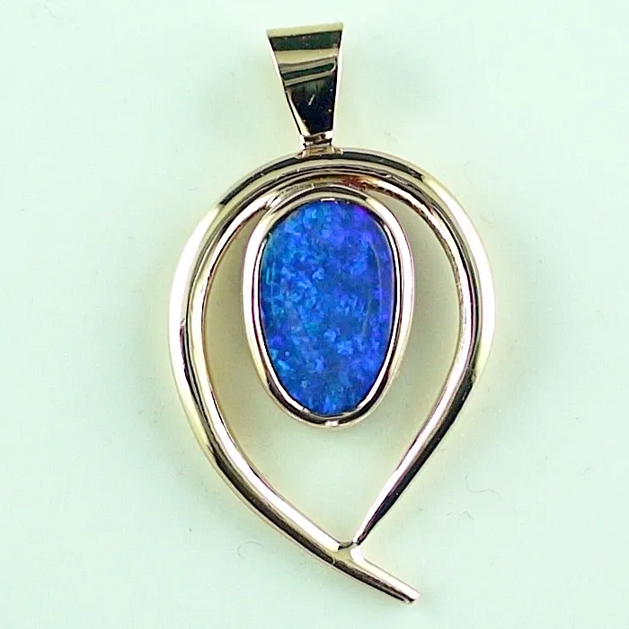 A00617 1 18k gelbgold anhaenger mit top gem black crystal opal goldschmuck sicher online bestellen