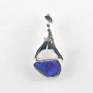 Massiver 935er Silberanhänger mit 0,71 ct. Boulder Opal