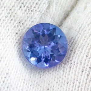 Tansanit in blau violett 1,27 ct - Rund Brillant - 6,84 x 4,15 mm
