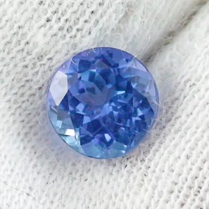 Tansanit in blau violett 1,41 ct - Rund Brillant - 6,80 x 4,46 mm