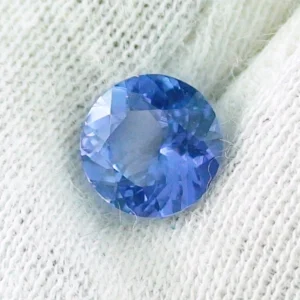 Tansanit in blau violett 1,38 ct - Rund Brillant - 7,16 x 4,15 mm
