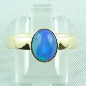 14k Goldring, 585er Damenring, 1,45 ct Welo Opal