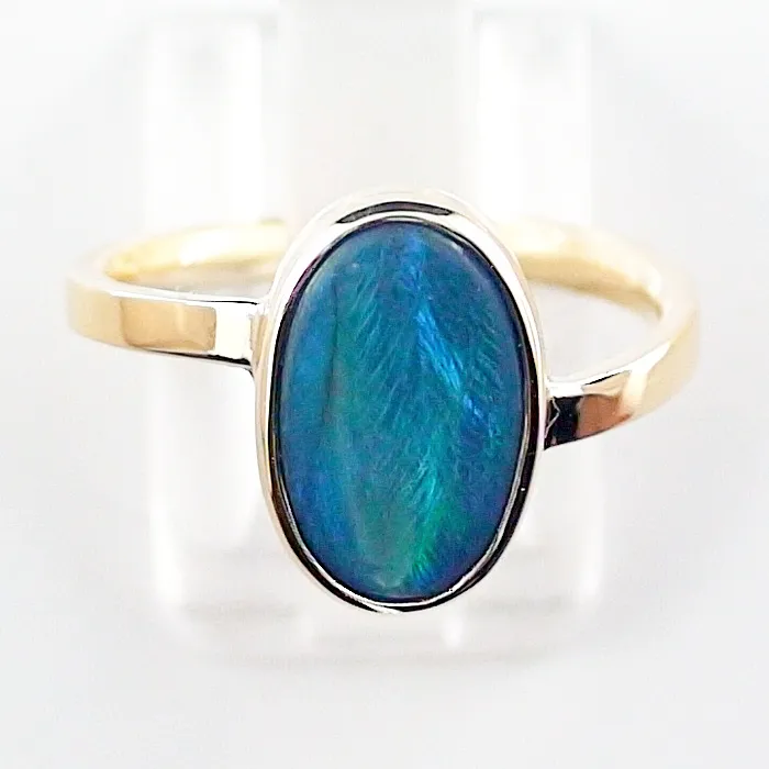 R00409 1 18k gelbgold ring mit black opal goldringe sicher online bestellen