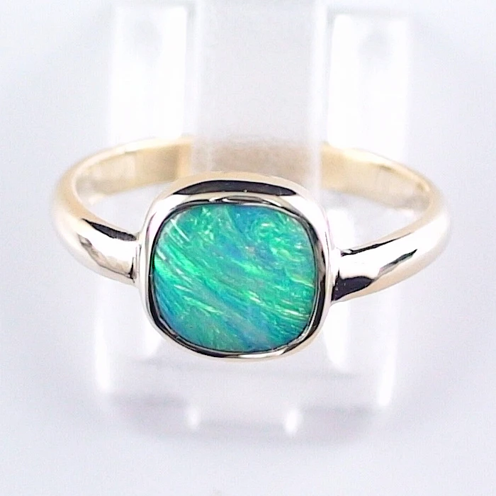 R00484 1 18k gelbgold ring mit top gem crystal opal goldschmuck sicher online bestellen