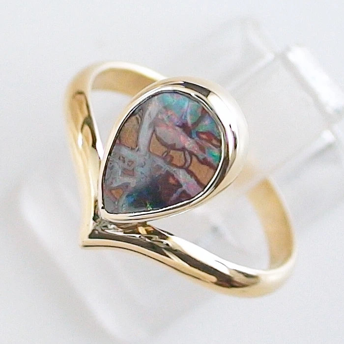 R00486 1 18k gelbgold ring mit top gen.yowah nuss opal goldschmuck sicher online bestellen