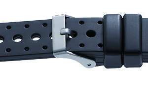 Taucherband 22mm schwarz mit Taucherskala