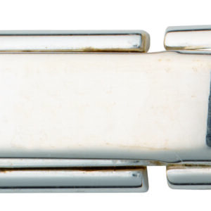 Ziehschloß Metall 9,0/8,0mm Stahl rhodiniert, poliert