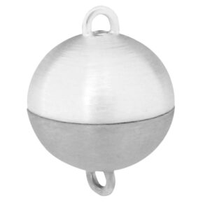 Magnetschließe Silber/Palladium 925/- matt/PD-matt, Kugel Ø 9,00mm
