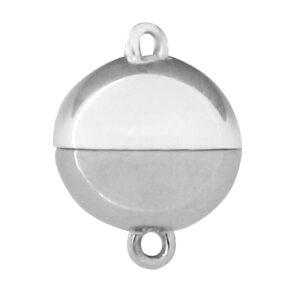 Magnetschließe Silber/Palladium 925/- poliert/PD-poliert, Kugel Ø 12,00mm