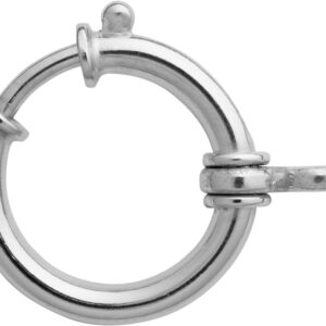Federring Silber 925/- Ø 20,00mm mit Bund und einem Rollo massiv