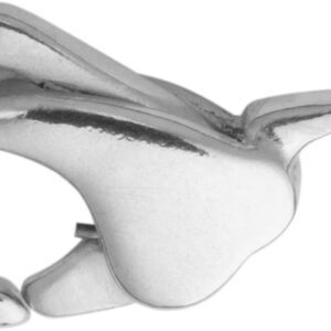 Karabiner schwach gewölbt Silber 925/- 12,00mm gegossen offene Öse