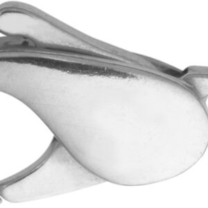 Karabiner schwach gewölbt Silber 925/- 16,00mm gegossen offene Öse