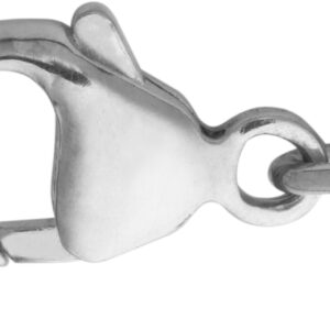 Karabiner flach Silber 925/- 11,00mm gestanzt mit rechteckigen Endkappen