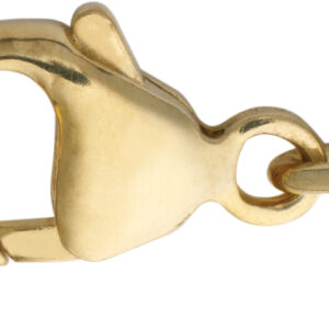 Karabiner flach Silber 925/- gelb 13,00mm gestanzt mit rechteckigen Endkappen