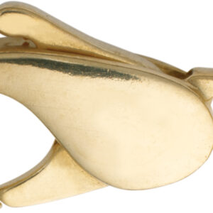 Karabiner schwach gewölbt Gold 333/-Gg 16,00mm gegossen offene Öse