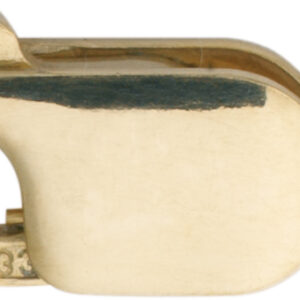 Karabiner flach Gold 750/-Gg 10,00mm gestanzt mit Bindering Ø 4,00mm