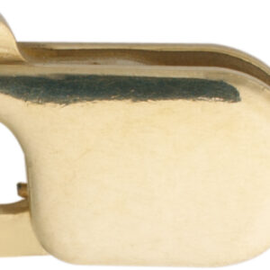 Karabiner flach Gold 750/-Gg 12,00mm gestanzt mit Bindering Ø 4,50mm