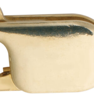 Karabiner flach Gold 585/-Gg 14,00mm gestanzt mit Bindering Ø 4,50mm