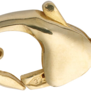 Karabiner flach Gold 333/-Gg 11,00mm gestanzt mit zylindrischen Endkapseln