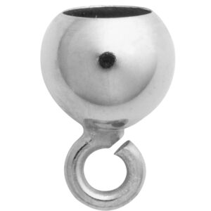 Kapsel Silber 925/- Außen Ø 6,00mm mit kleiner Öse, offen