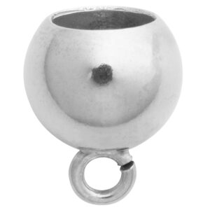 Kapsel Silber 925/- Außen Ø 8,00mm mit kleiner Öse, offen