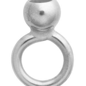 Kapsel Silber 925/- Außen Ø 3,00mm mit großer Öse, geschlossen