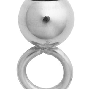 Kapsel Silber 925/- Außen Ø 5,00mm mit großer Öse, geschlossen