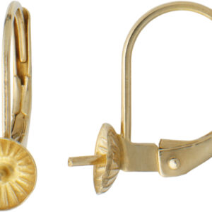 Brisur mit Perlschale Ø 5,00 mm Gold 585/-Gg
