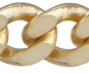 Flachpanzerkette flach Gold 333/-Gg 4,00mm, Drahtstärke 1,20mm