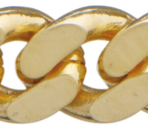 Flachpanzerkette flach Gold 333/-Gg 4,90mm, Drahtstärke 1,40mm