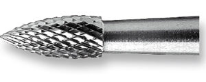 HM-Flammenfräser, feine Verzahnung Ø 2,3 mm