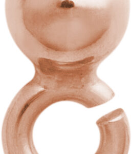 Kapsel Silber 925/rosé Außen Ø 3,50mm mit kleiner Öse, offen