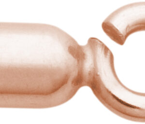 Kapsel Silber 925/ Rosé - Innen Ø 2,00mm mit kleiner Öse, offen