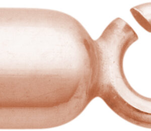 Kapsel Silber 925/ Rosé - Innen Ø 3,00mm mit kleiner Öse, offen