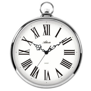 Atlanta 4444/19 Wanduhr in Taschenuhr-Optik mit schleichender Sekunde