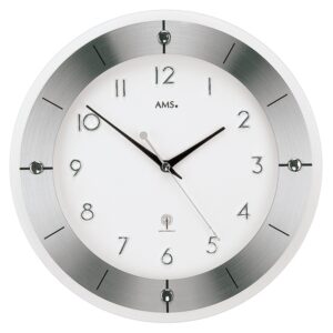 AMS Funk-Wanduhr Tauplitz I - helles Zifferblatt