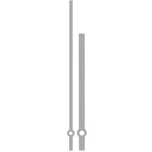 Zeigerpaar Euronorm Balken chrom Minutenzeiger-L:87mm