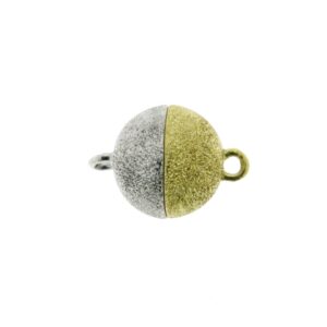 Magnetschließe Kugel 925/- bicolor fire-finish Ø 10mm