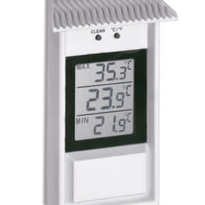 Max.-Min.-Thermometer für drinnen und draußen, weiß