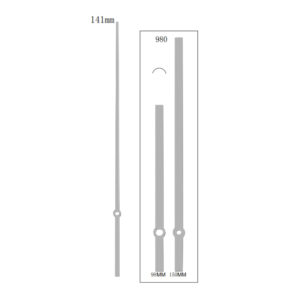 Zeigerpaar Balken silber Minutenzeiger-L:150mm
