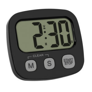 Digitaler Timer mit Stoppuhr und Uhrzeit