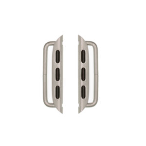 Connector für Apple Watch - Armband Adapter für 49mm Gehäuse, Stegbreite 24mm, silber matt/ Titan-farbig