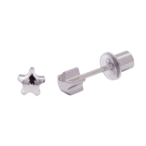 Ohrlino Erstohrstecker Stern 4mm, weiß