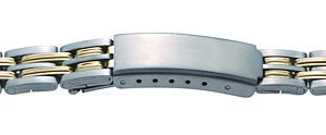 Metallband Edelstahl 14mm bicolor mattiert/poliert